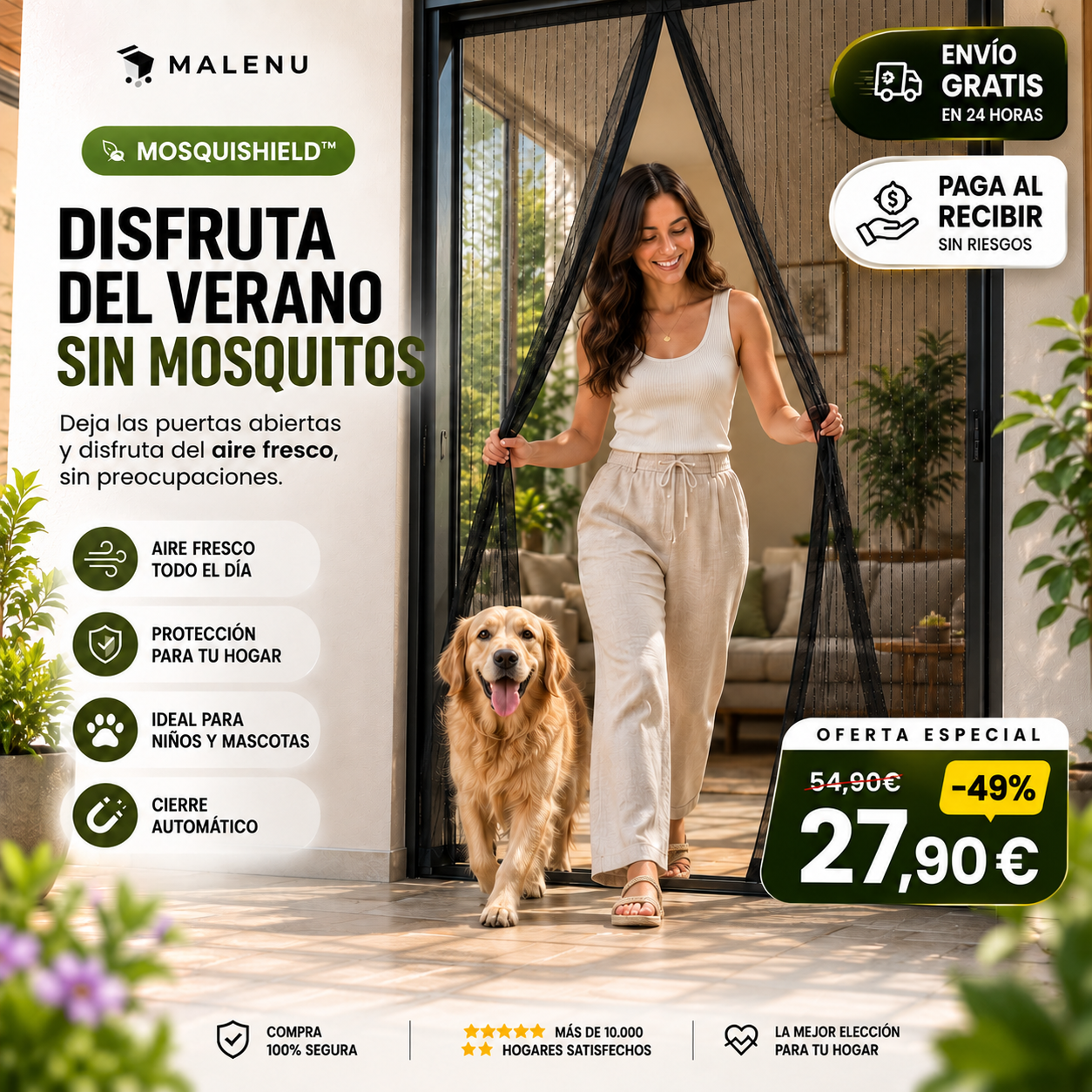 MosquiShield™ Cortina Magnética Antimosquitos — Disfruta del Aire Fresco Sin Mosquitos
