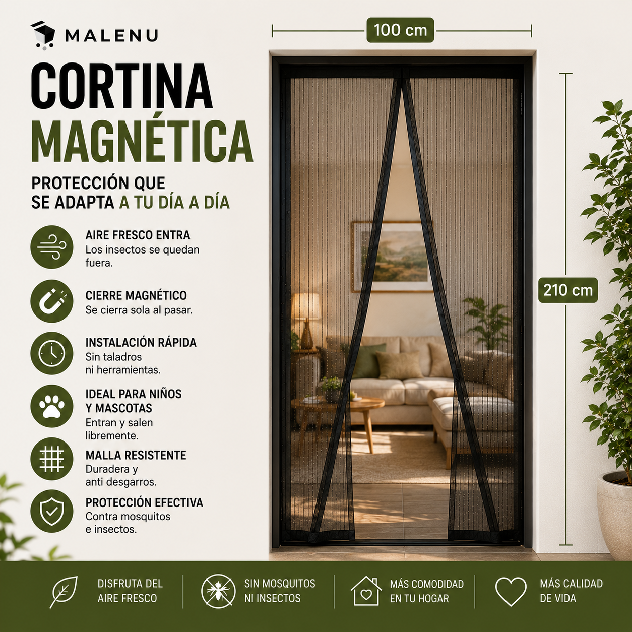 MosquiShield™ Cortina Magnética Antimosquitos — Disfruta del Aire Fresco Sin Mosquitos
