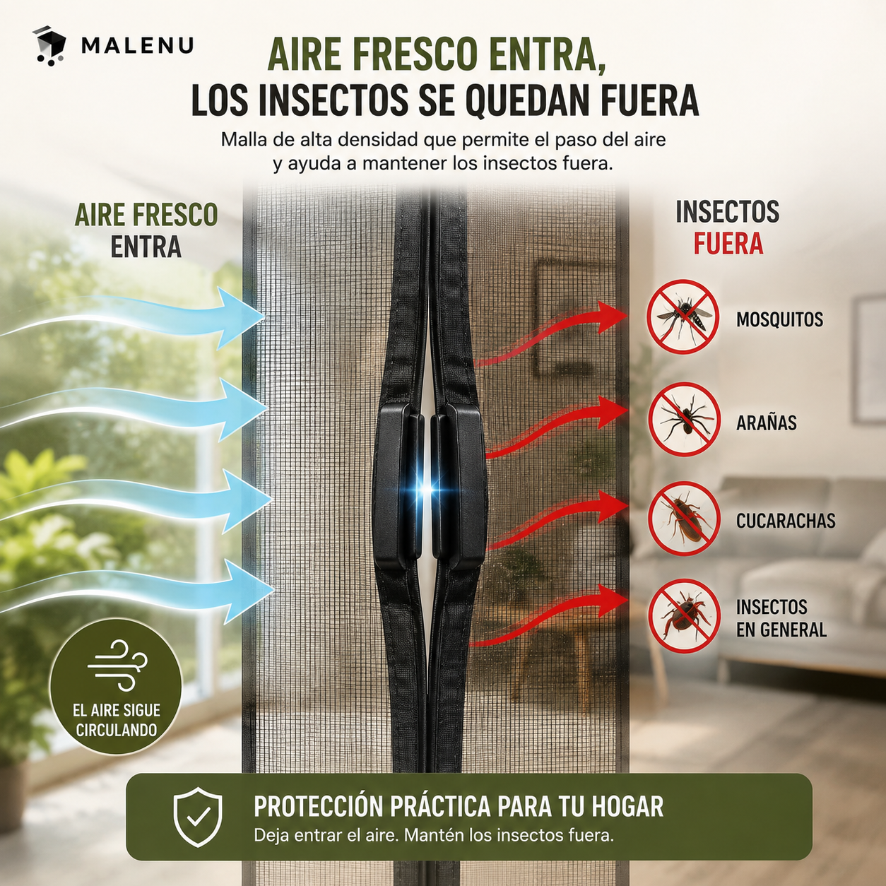 MosquiShield™ Cortina Magnética Antimosquitos — Disfruta del Aire Fresco Sin Mosquitos