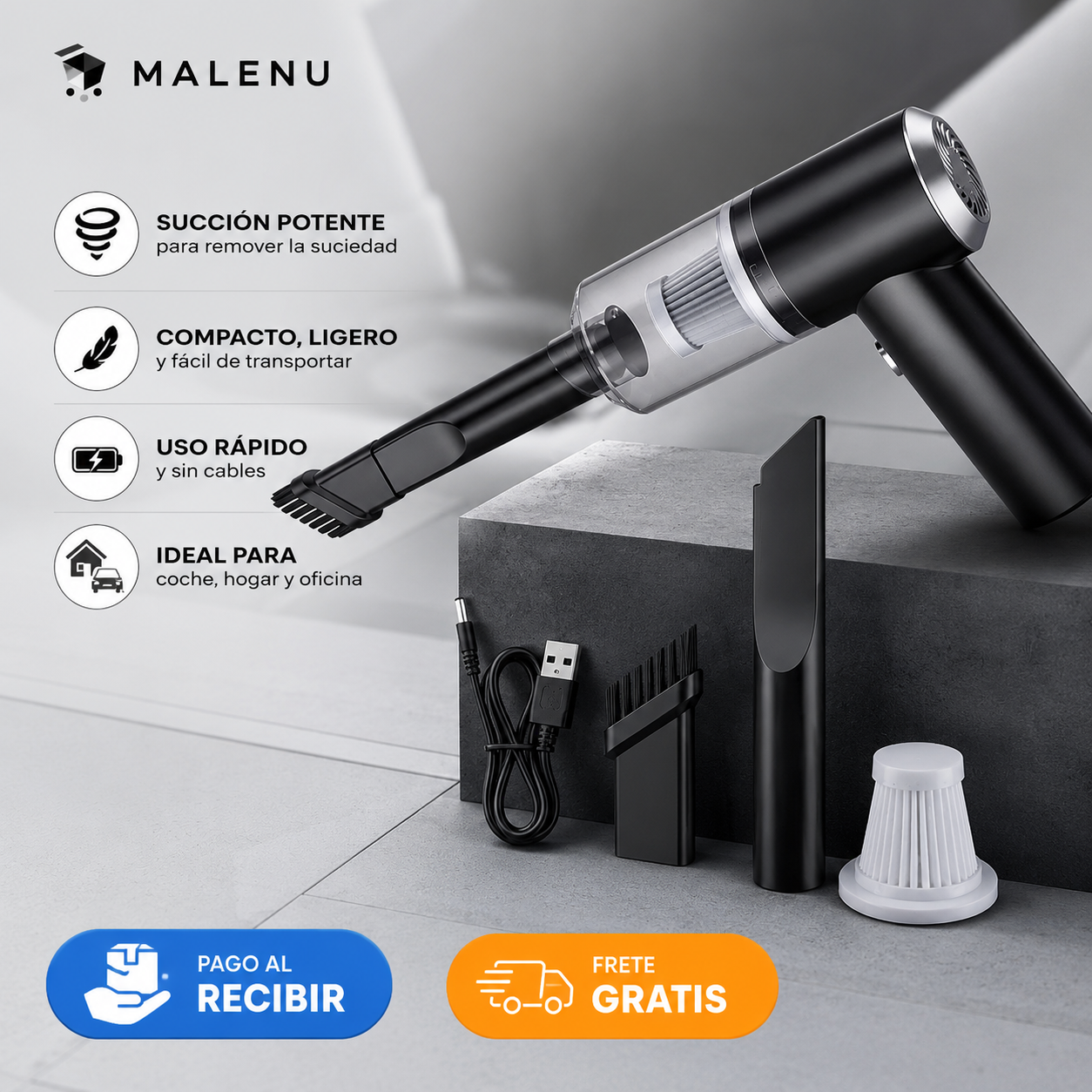 ⚡TurboClean™ Aspiradora de Mano — Kit de Succión de Precisión + Accesorios Multiusos + Pago al Recibir 🔥