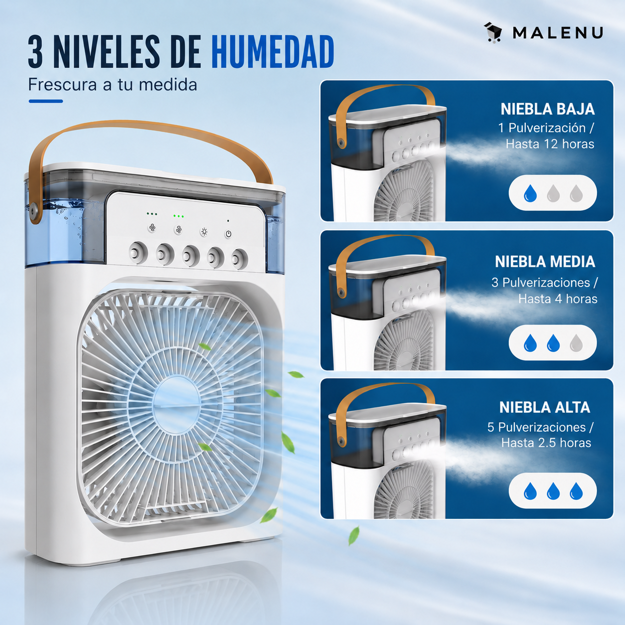 💨 AquaBreeze™ Ventilador Humidificador Premium 3 en 1 | Disfruta un ambiente fresco y confortable 🔥