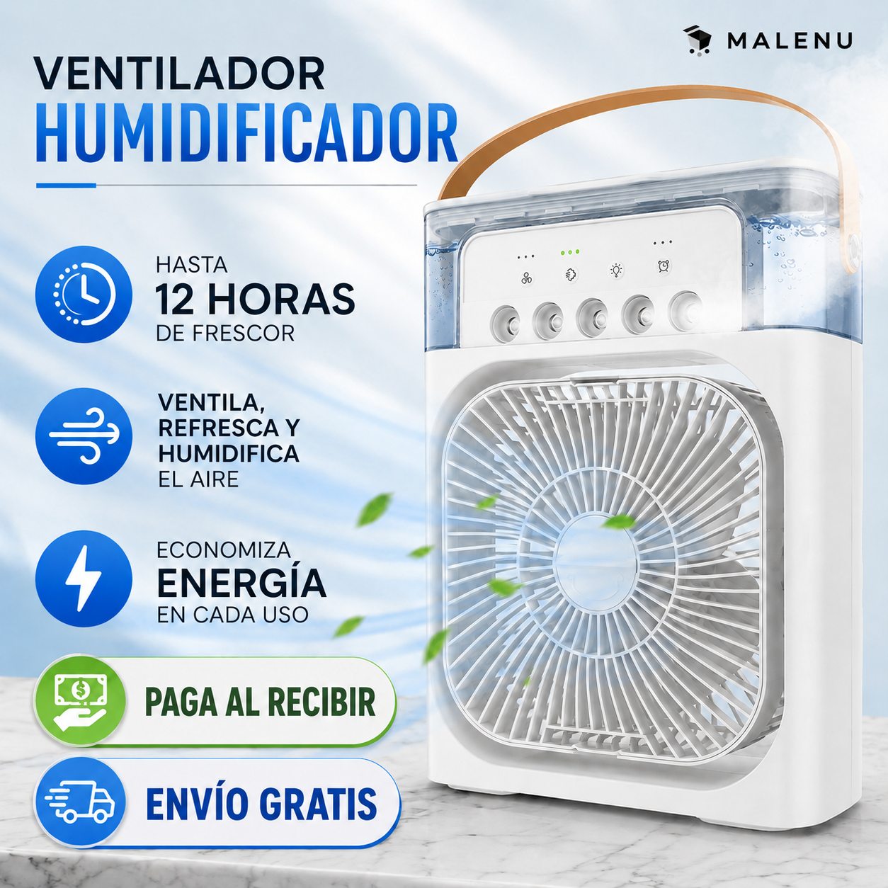 💨 AquaBreeze™ Ventilador Humidificador Premium 3 en 1 | Disfruta un ambiente fresco y confortable 🔥