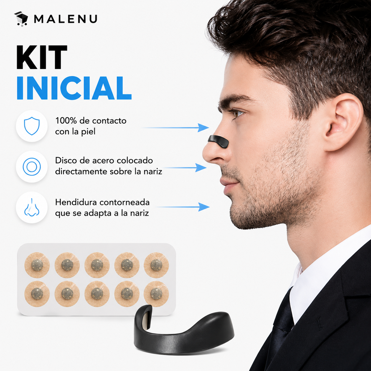 😮‍💨 AirFlex™ Dilatador Nasal Magnético (30 Piezas) - Respira Mejor, Duerme Mejor 🔥